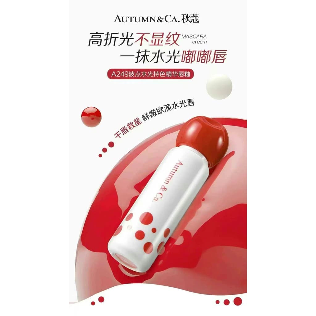Polka Dot Water Gloss Cor Segurando Essência Lip Gloss Matte Matte Lip Gloss Batom Lama Labial
