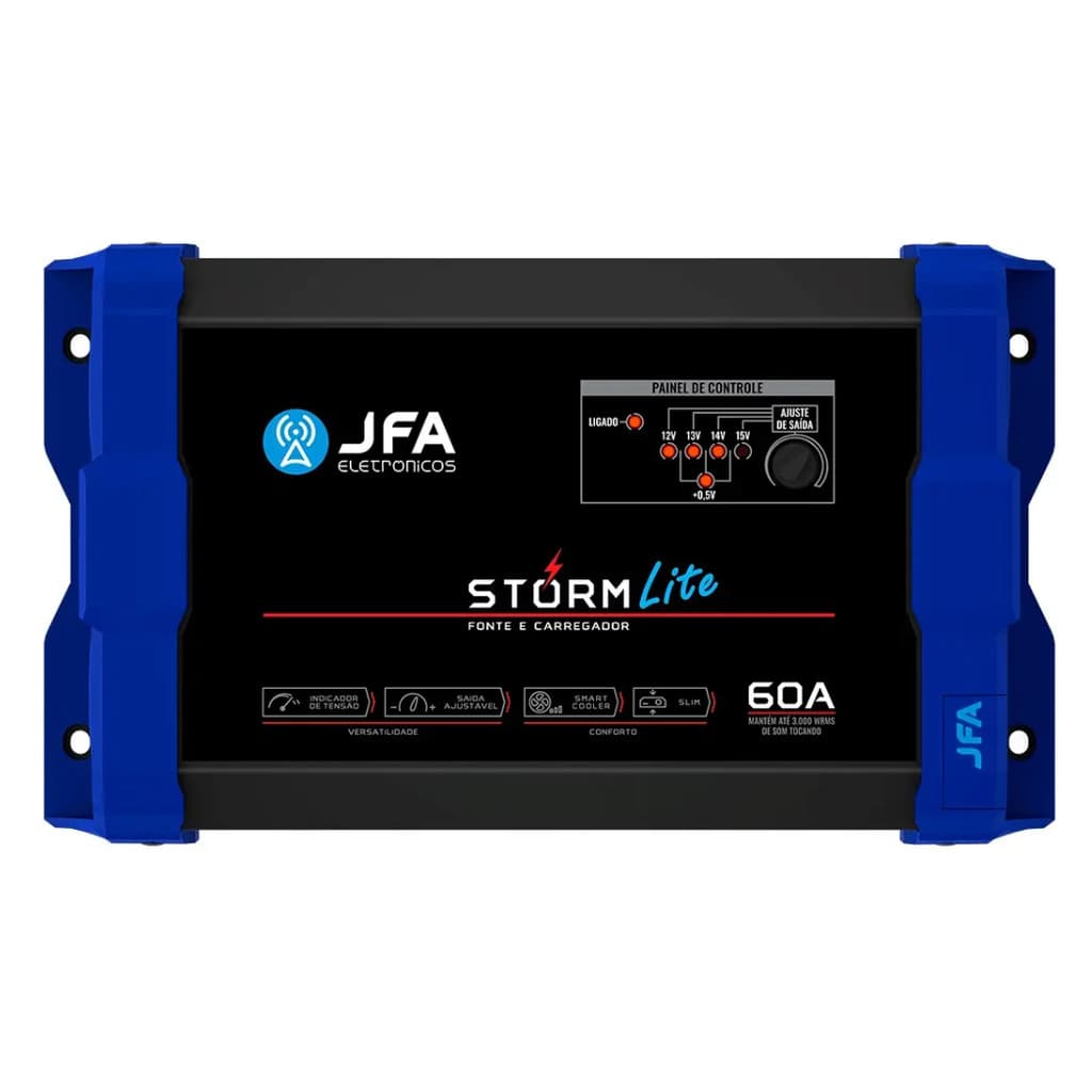 FONTE CARREGADOR DE BATERIA JFA 60A STORM LITE