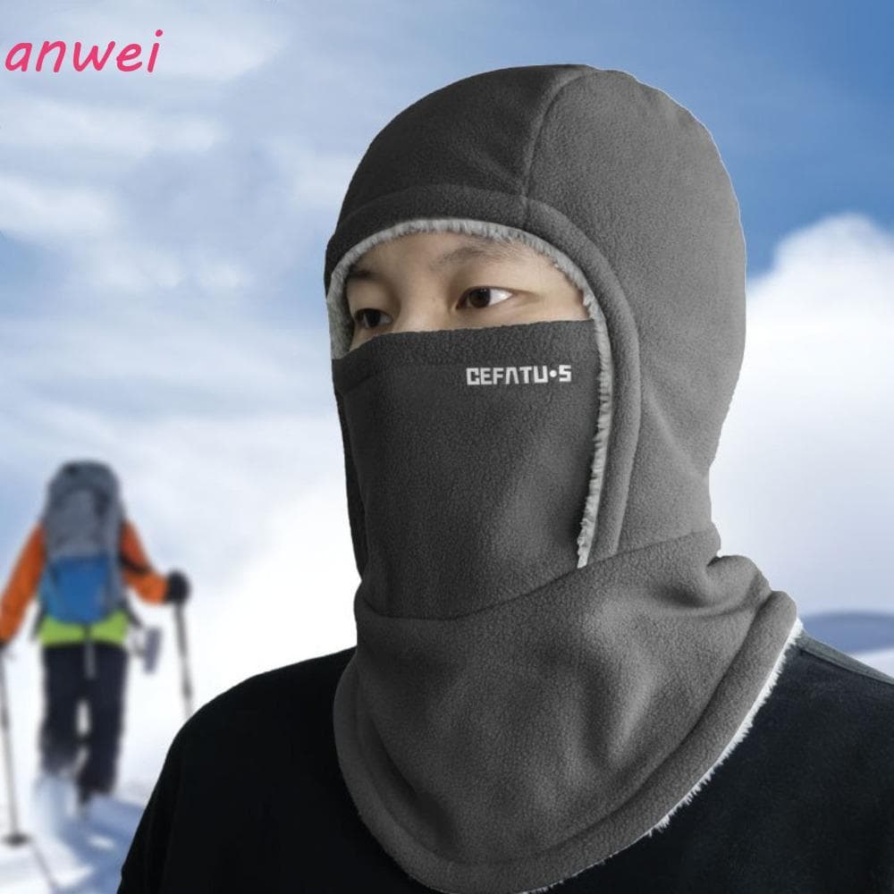 ANWEI Capuz E Chapéu Quente , Boné De Ciclismo Balaclava Térmico À Prova De Vento Lã Grosso Para Esqui Frio