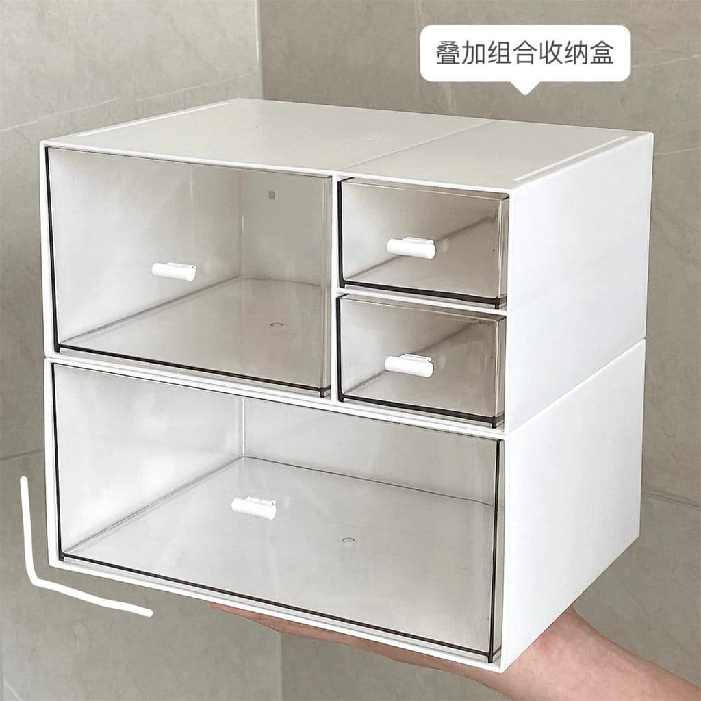 Caixa de armazenamento de mesa tipo gaveta acrílico prateleira de cosméticos armário de armazenamento de mesa pequena ca