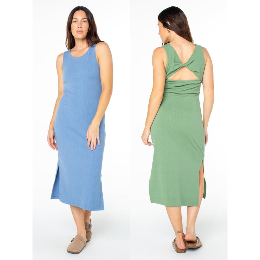 Austrália surf Ro * y XS-XXL atado Halter sem mangas vestido lateral fenda colete vestido feminino vestido de praia verã