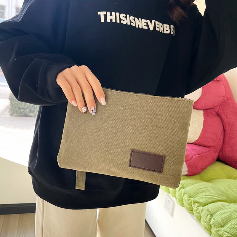 Bolsa masculina de grande capacidade Casual lona embreagem masculina Street Wear juventude versão coreana moda Envelope