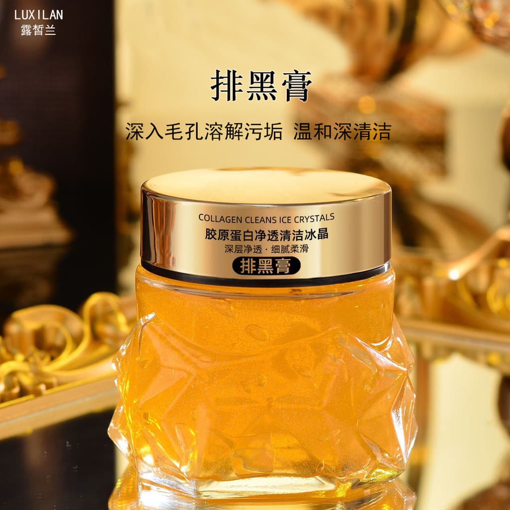 Lucilan colágeno limpeza limpa Gel de cristal de gelo limpeza profunda poros sujeira limpeza hidratante creme escurecime