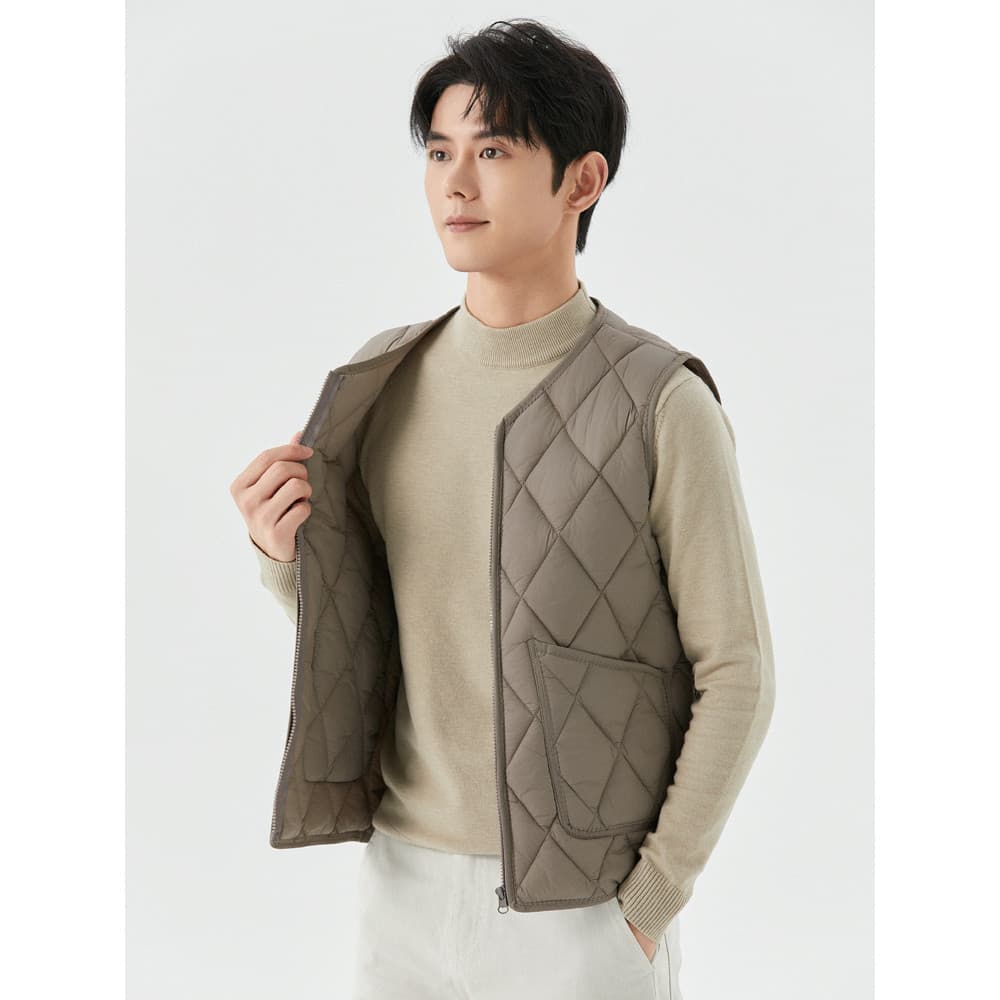 Colete de algodão masculino leve outono inverno Bottoming colete térmico forro jaqueta de algodão roupa interior solta j