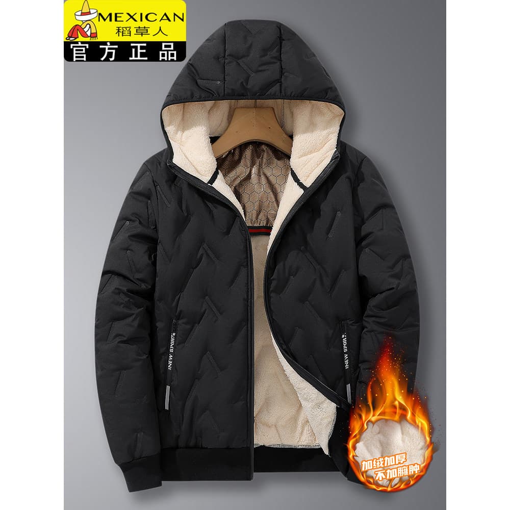 Espantalho inverno novo estilo jaqueta acolchoada de algodão masculina engrossado quente algodão acolchoado jaqueta graf