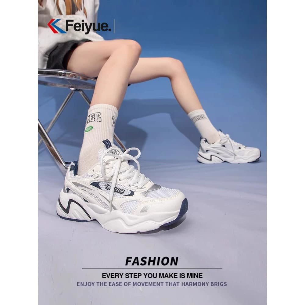 Feiyue/feiyue sapatos femininos sapatos esportivos femininos 2026 primavera sapatos brancos aumentando All-Match Casual