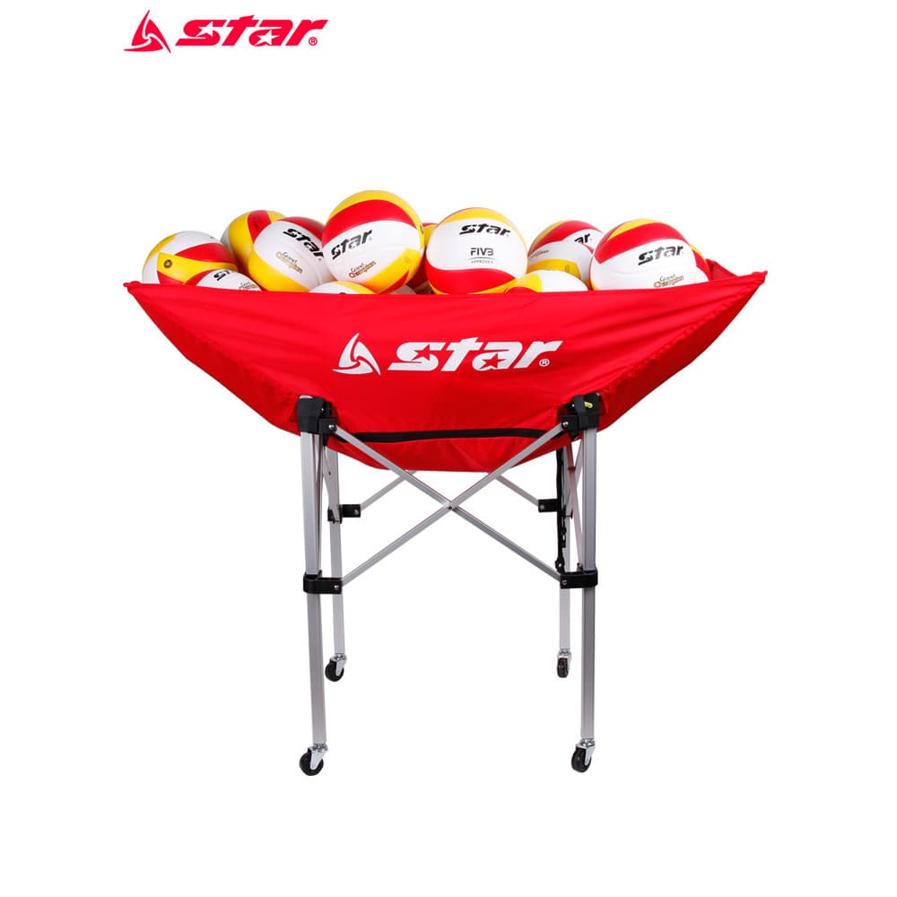 Cesta de armazenamento de futebol estrela portátil removível basquete vôlei dispositivo dobrável quadro de Rack de bola