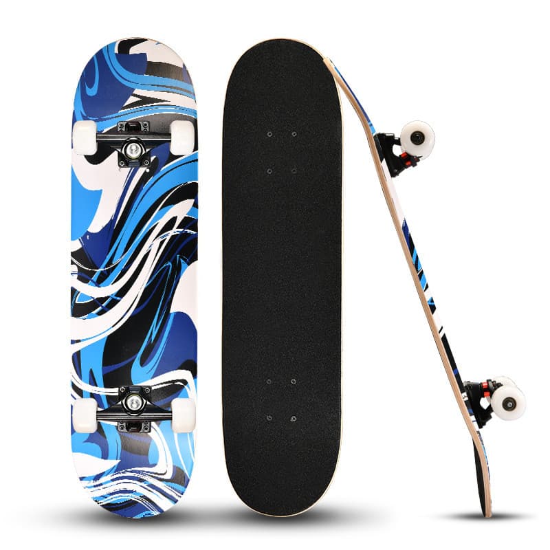 Skate adolescente adulto quatro rodas duplo Rocked côncavo placa crianças Maple ação skate exportação