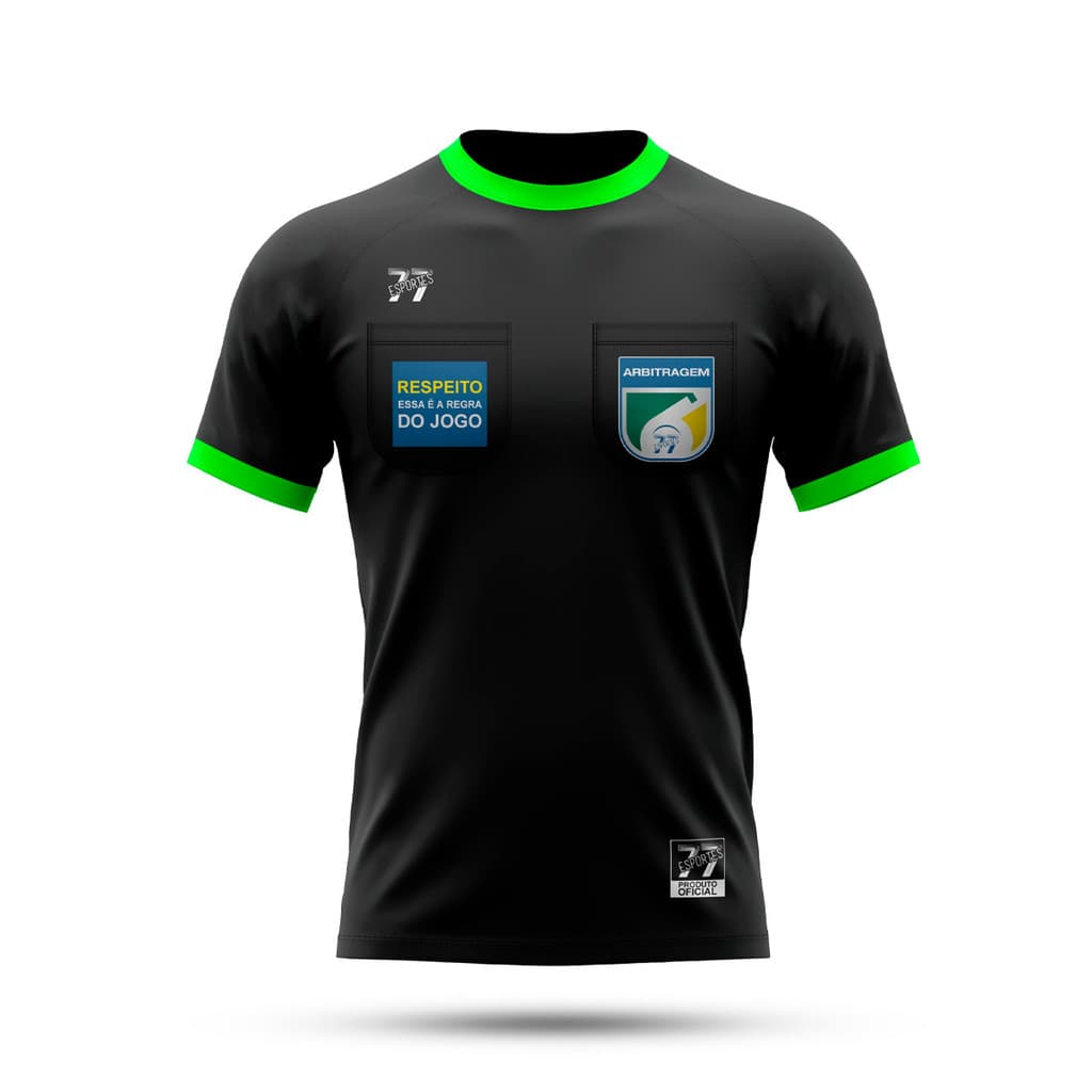 Kit 3 Camisetas Árbitro Futebol Profissional Arbitragem Dry