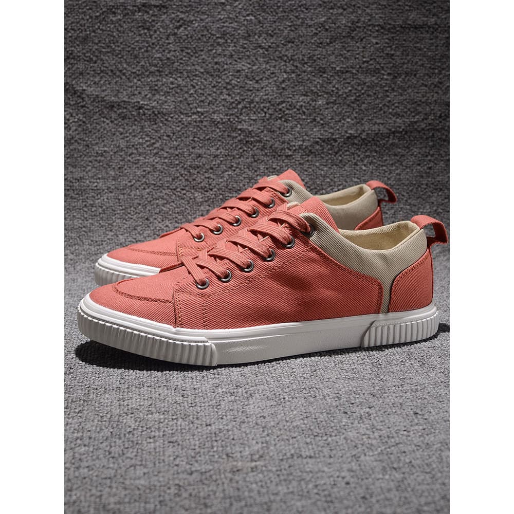 Sapatos de lona masculinos 2024 primavera verão respirável All-Match sapatos de pano baixo-Top rendas sapatos casuais de