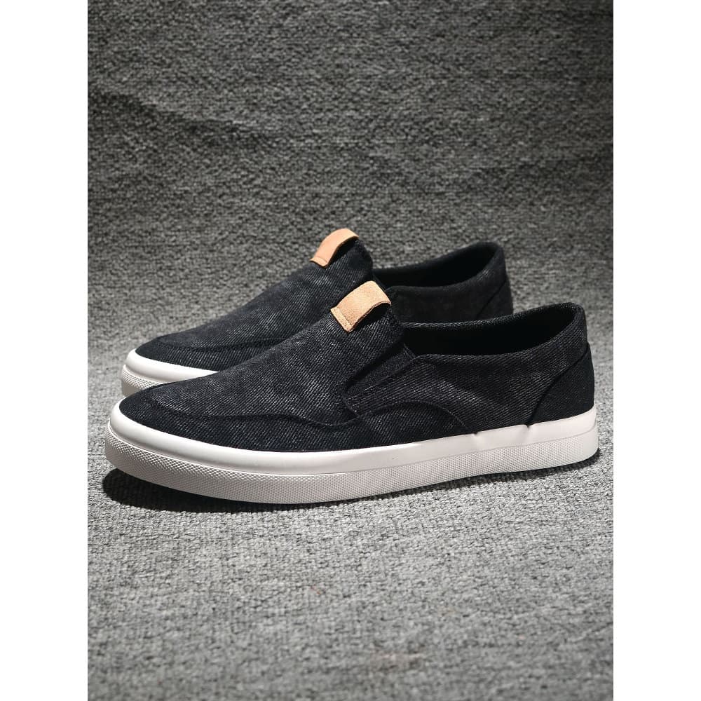 Sapatos de lona masculinos 2025 primavera respirável mocassins de um Pedal velho pequim sapatos de pano de sola macia sa