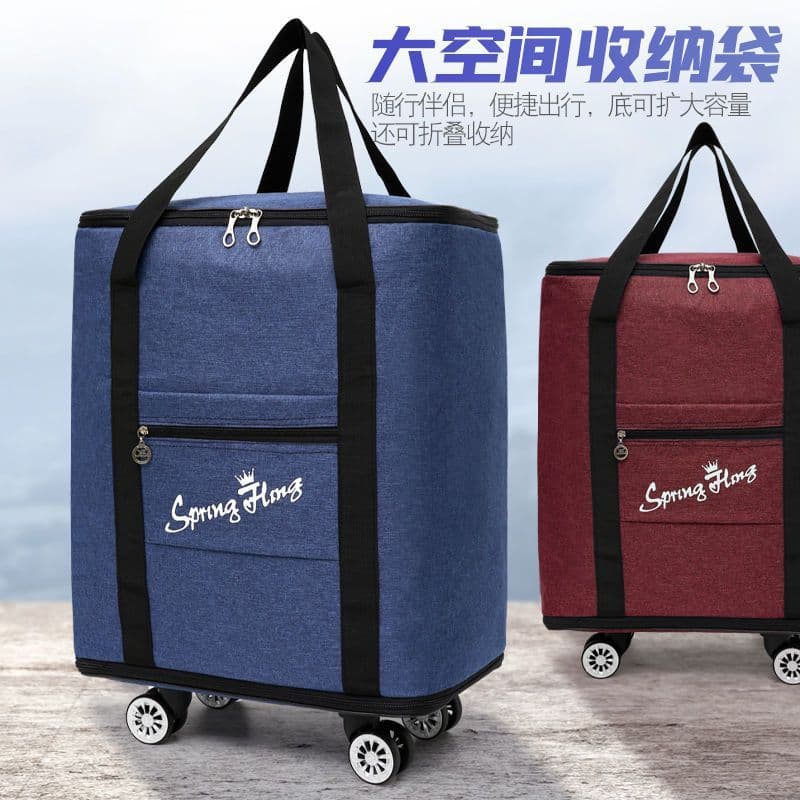 .Dobrável portátil Universal roda saco de bagagem mochila Extra grande saco de viagem feminino Super grande capacidade a
