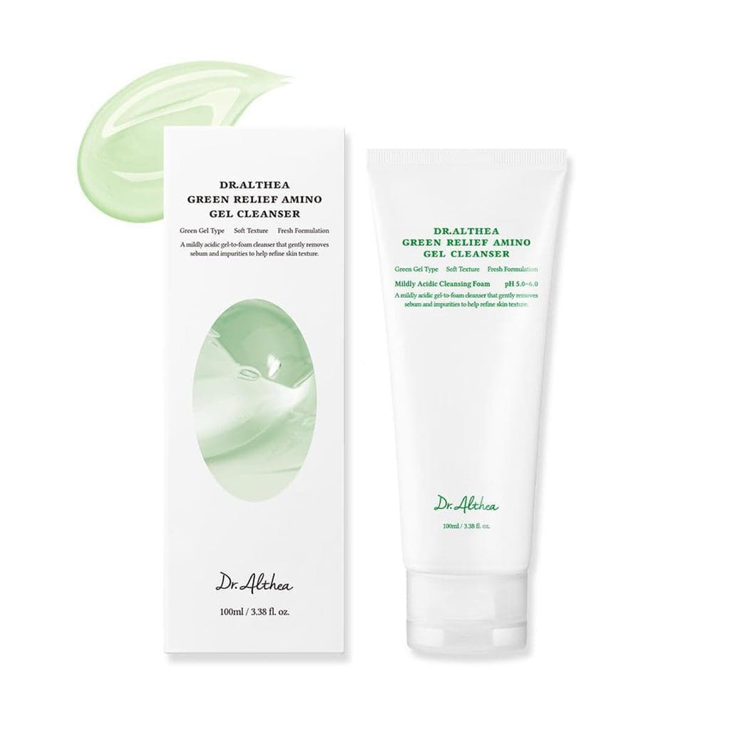 Dr.Althea Green Relief Amino Gel Cleanser | Removedor de Maquiagem Leve e Hidratante | Gel de Limpeza Facial Diário com