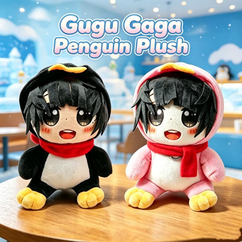Brinquedo de Pelúcia Pinguim Gugu Gaga, Boneco de Pelúcia Macio do Personagem Gerente Pinguim, Presente Perfeito para Fã