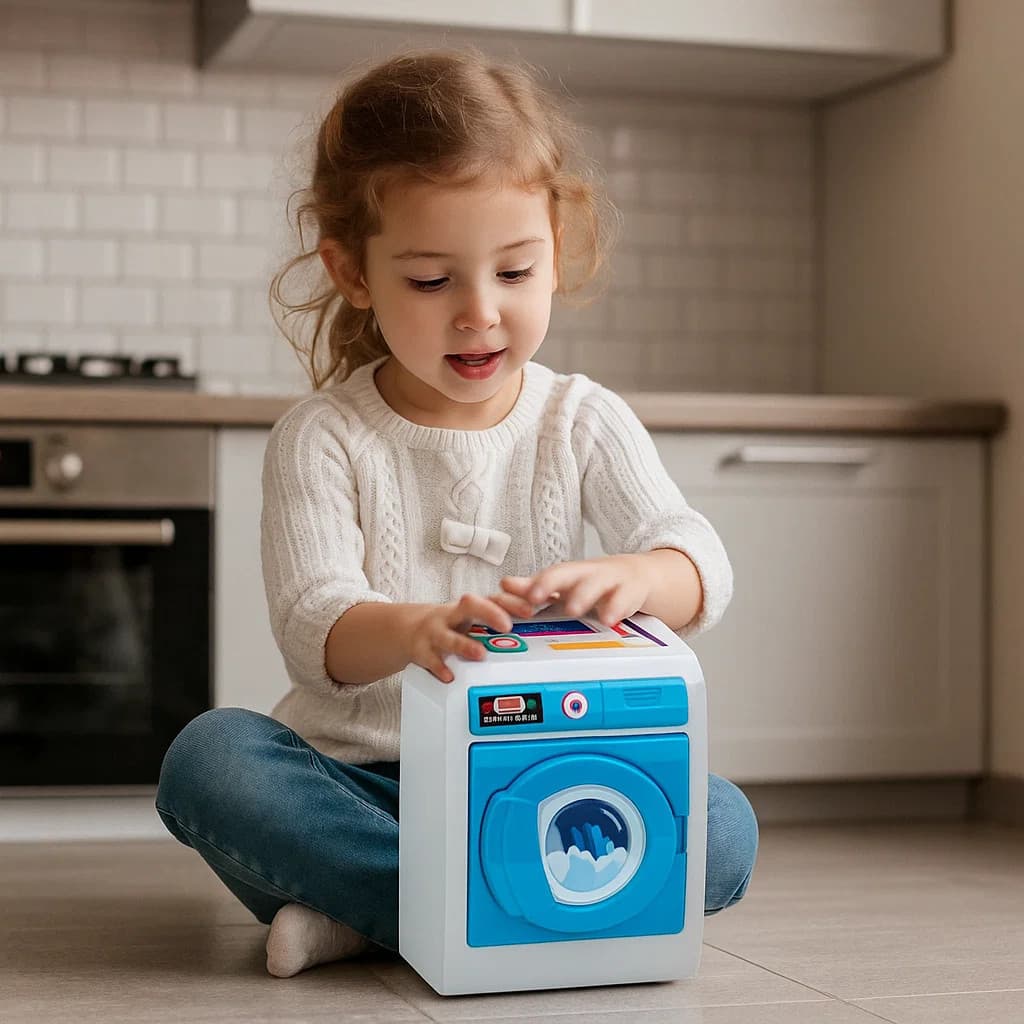 Máquina de Lavar e Secar Brinquedo para Bonecas e Casinha Infantil