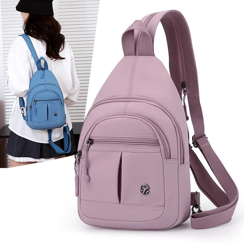 2025 novo estilo mochila feminina versão coreana na moda Mini pequena mochila náilon Casual dupla utilização bolsa femin