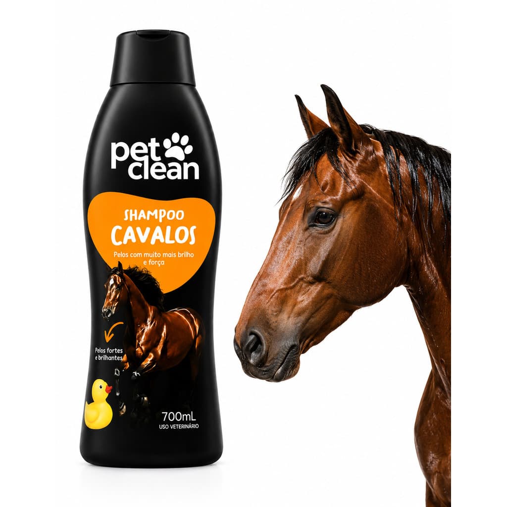 Shampoo Pet Clean Cavalos 700ml Brilho Força Pelagem Macia