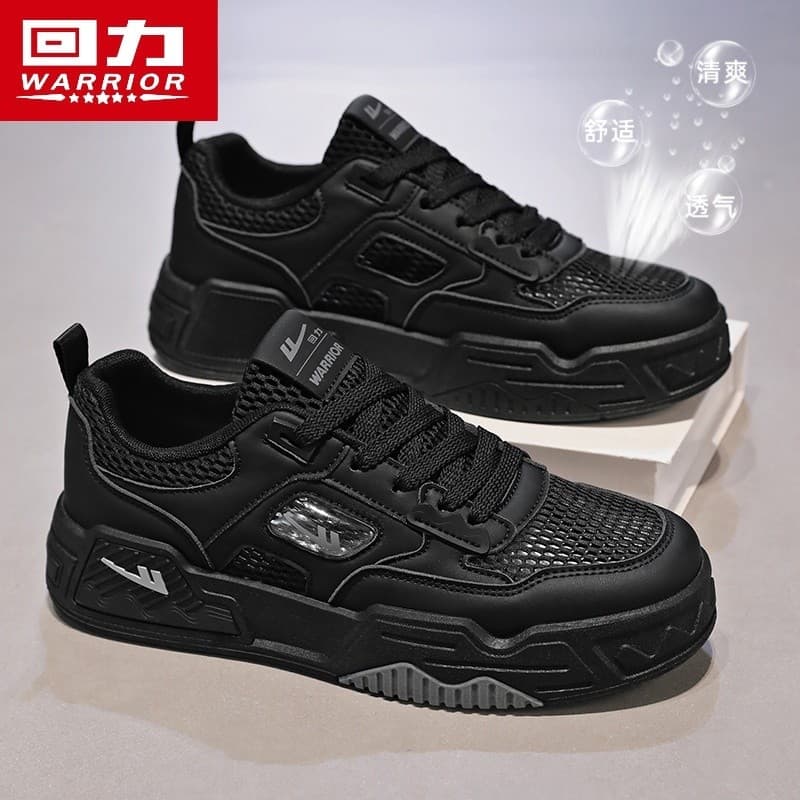 Puxar para trás sapatos masculinos 2026 novo estilo verão malha respirável esportes sapatos casuais grande malha preto t