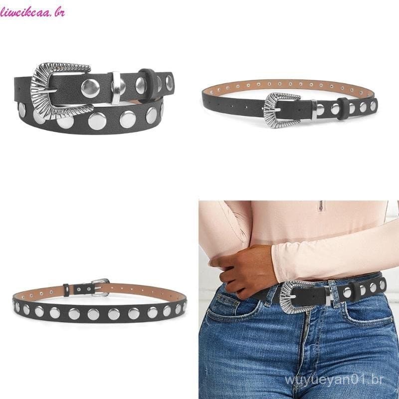 Liweikea Cinto Ajustável Fivela Pino , Rebite PU Quente Para Meninas , , Casaco , Saias , Jean