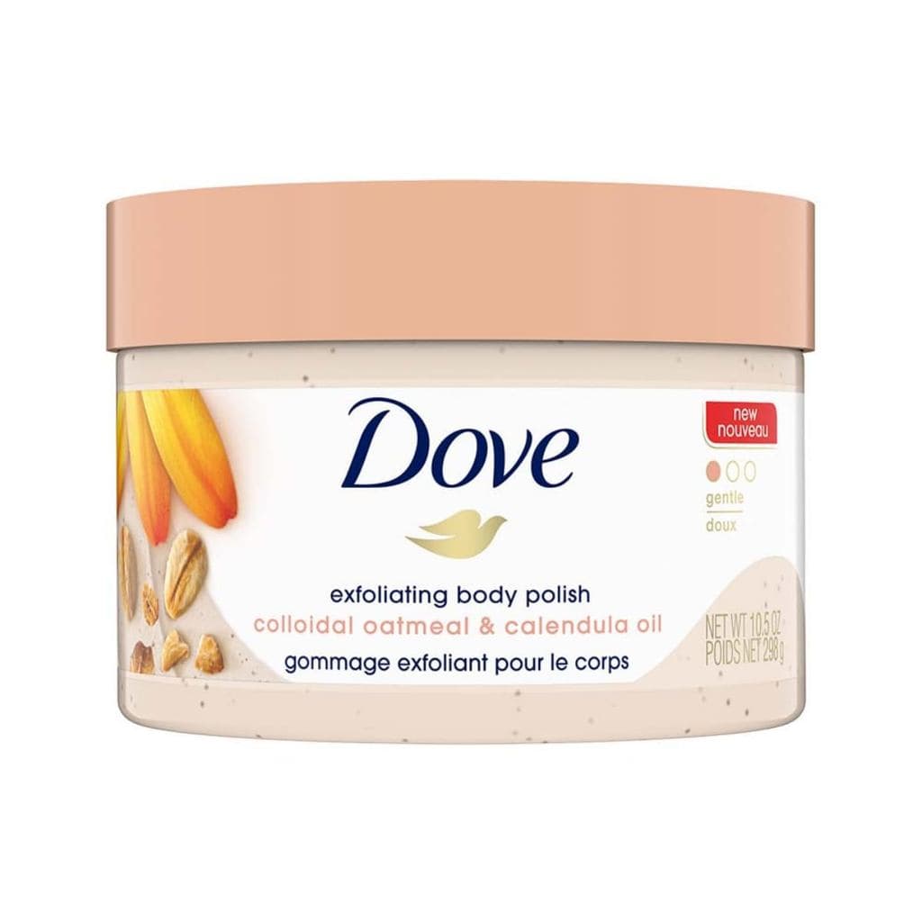 Esfoliante Corporal Dove para Pele Sedosa com Aveia e Óleo de Calêndula, Esfolia e Proporciona Nutrição Duradoura 10,5 o