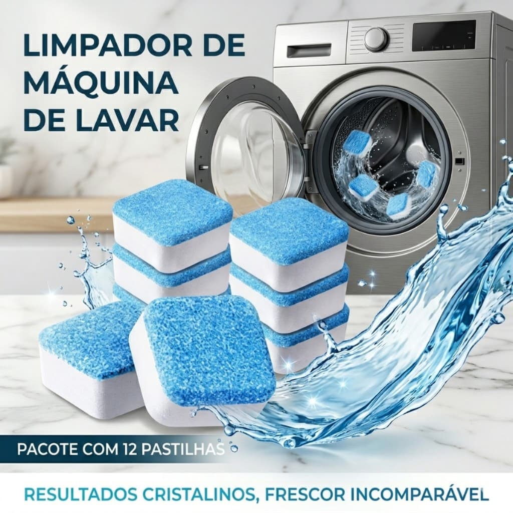 Pastilha de Sabão Máquina de Lavar Kit 2 6 12 24 Cápsulas Lavagem Prática Pronta Entrega