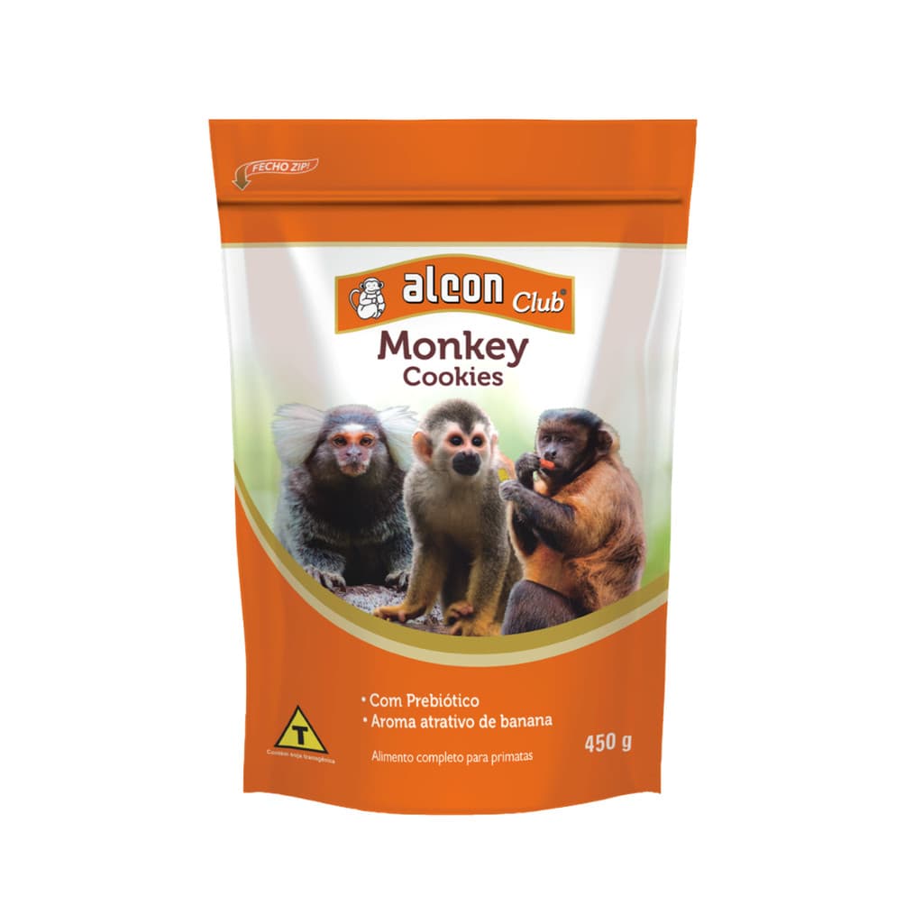 Alcon Monkey Cookies Alimento Primatas Macacos Sagui 450g