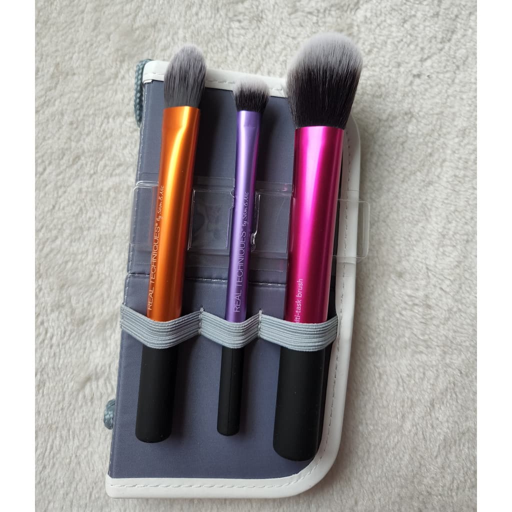 Técnicas reais versão antiga RT olho Facial 4 peças básico viagem pincel de maquiagem fundação sombra Blush pó solto