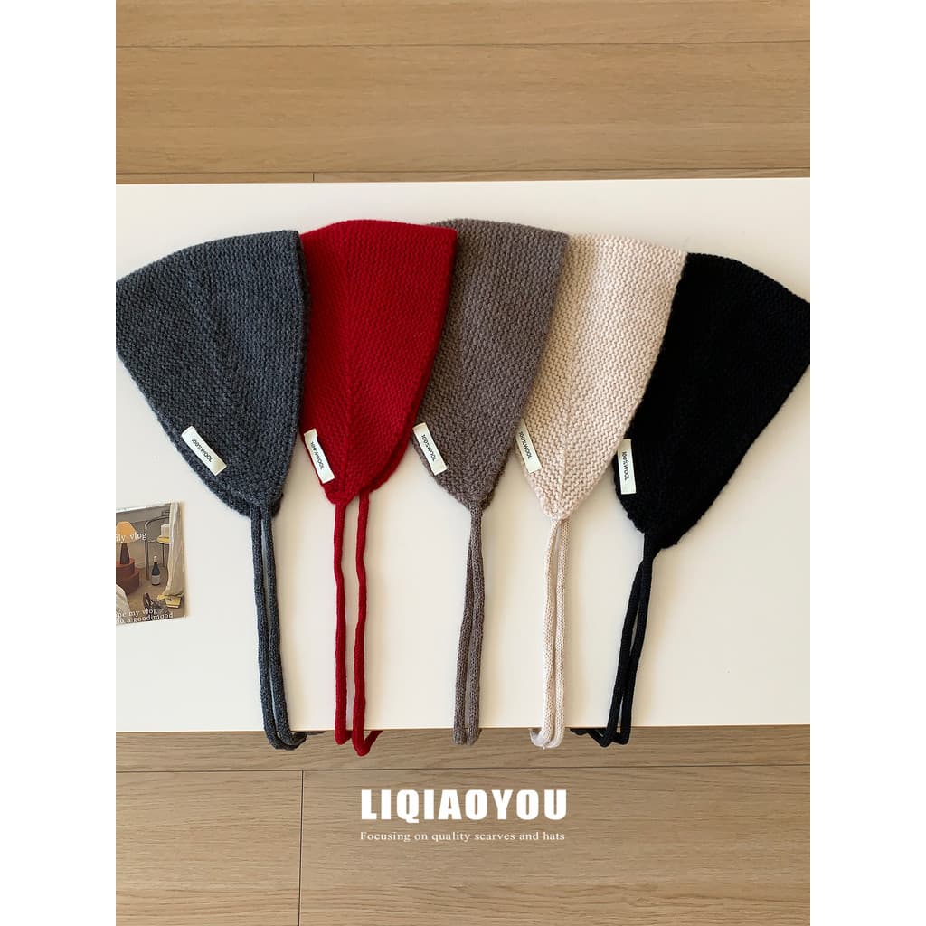 Lee Qiaoyou 100% lã Merino malha Earmuffs lenço feminino outono inverno quente multifuncional pescoço apoio cachecol cor