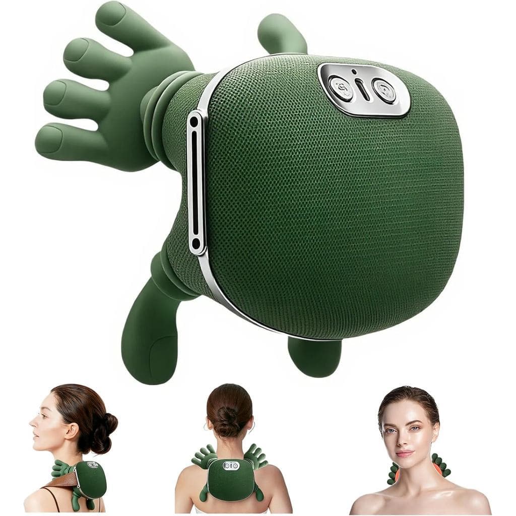 Massageador de Ombros, Mãos e Pescoço com Aquecimento, Design Simulado de Mão Humana, Masajeador de Costas e Pescoço par