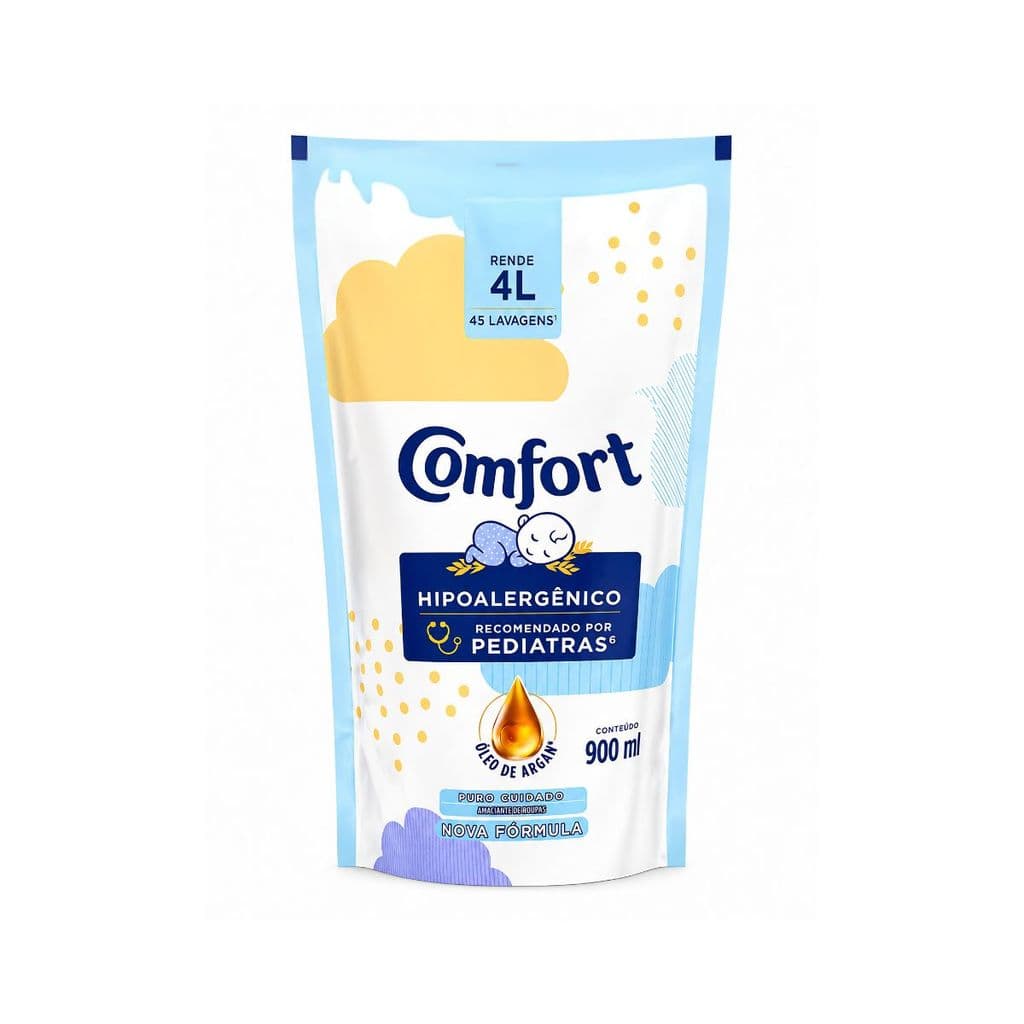 Refil Amaciante Roupas Concentrado PuroCuidado 900ml Comfort