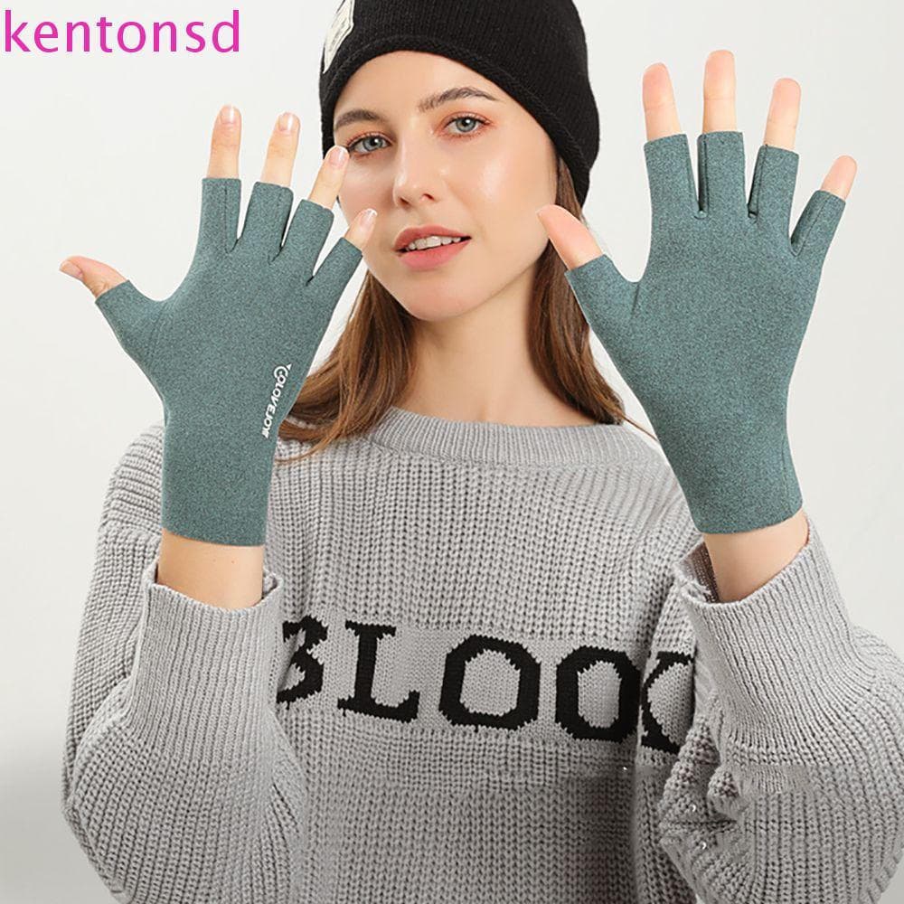 Luvas sem Dedos Kington Finas Moda Cor Sólida à Prova de Frio Estilo Feminino de Inverno 5WDW