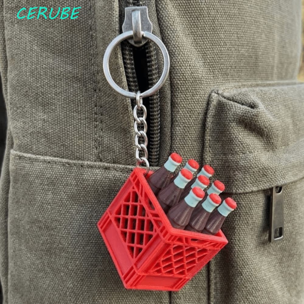 Chaveiro Clicker De Caixa De Refrigerante CERUBE , Brinquedo Engraçado De Clique Em Mini Impressa 3D , Porta-Bebidas De