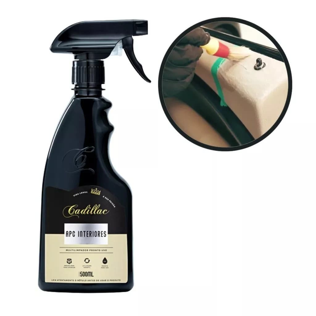 APC Interiores Cadillac 500ml – Limpador Multiuso Automotivo p/ Plástico, Vinil e Painel