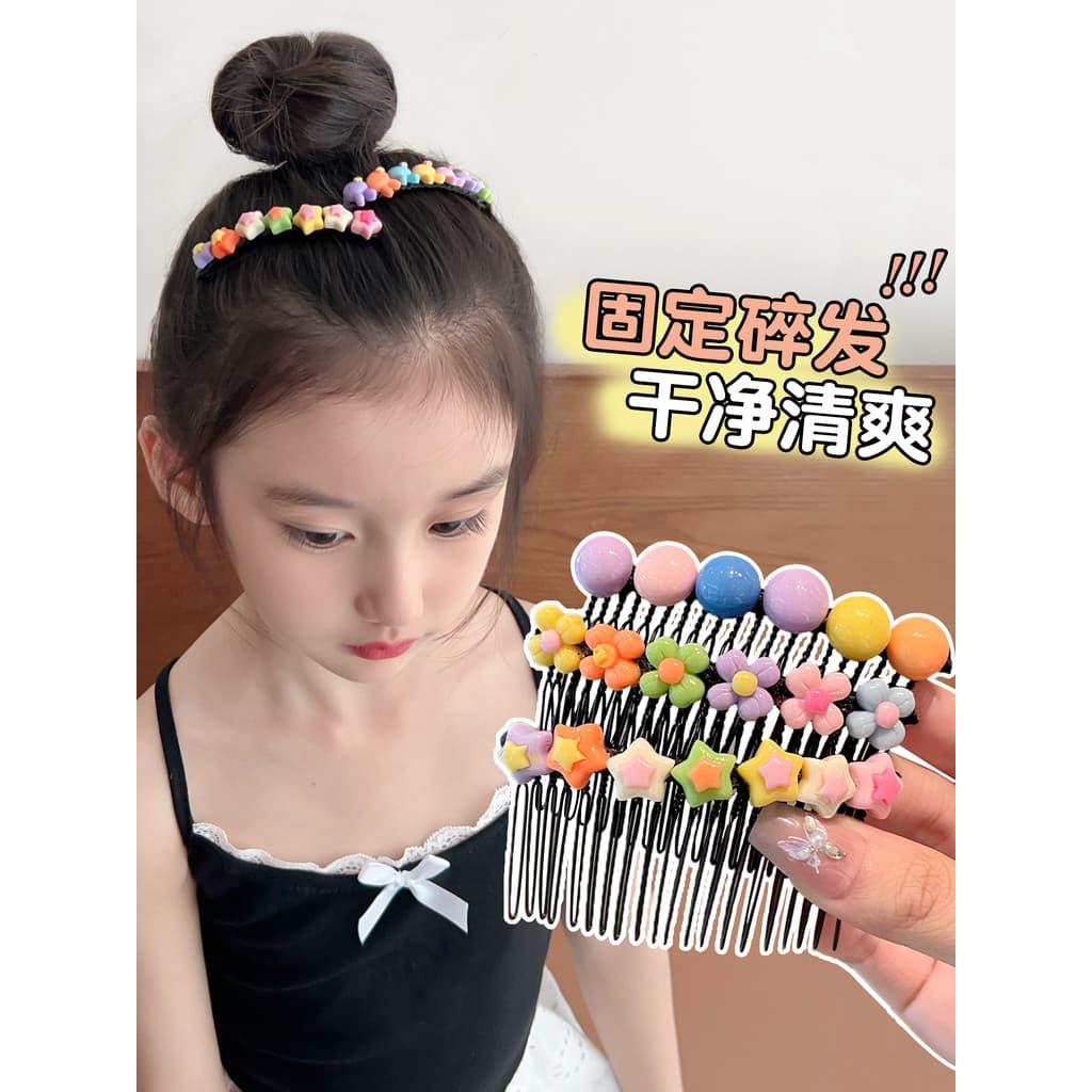 Crianças arranjo de cabelo quebrado ferramenta útil pente de cabelo meninas testa franja grampo de cabelo bebê volta cab