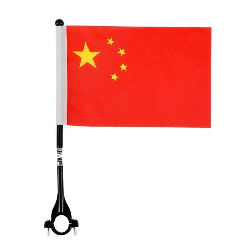 Bandeira de bicicleta pequena bandeira vermelha veículo elétrico piloto guiador bandeira motocicleta equitação cinco est