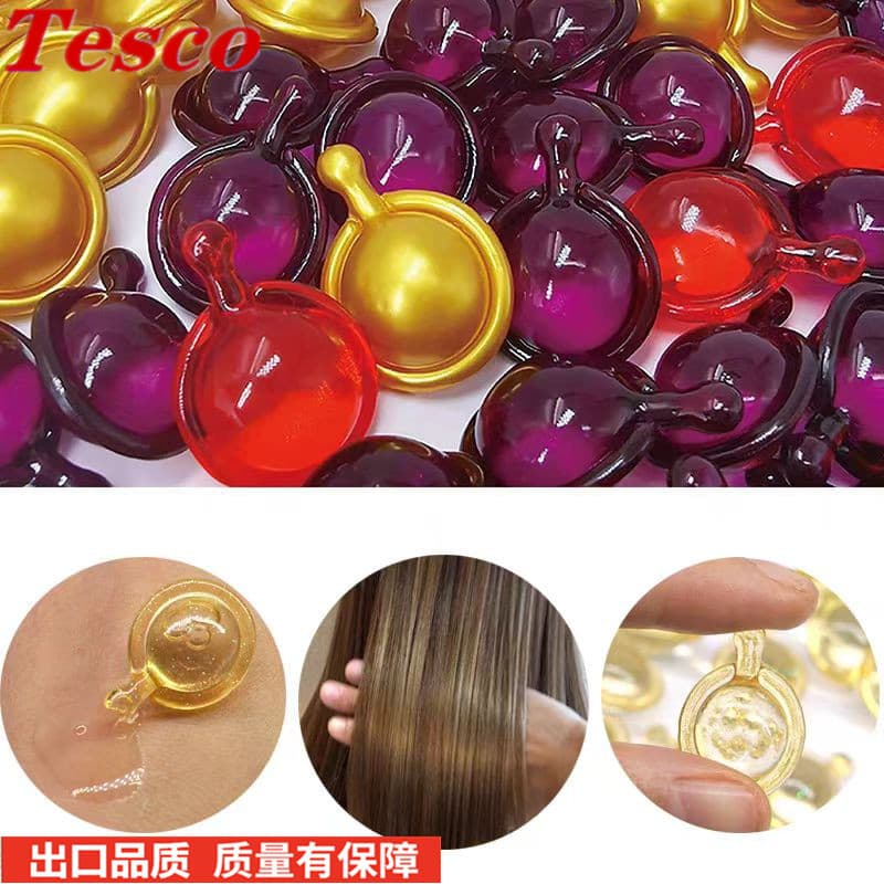 Anti Perda De Cabelo Reparação Essência Vitamina Cápsula Queratina Soro