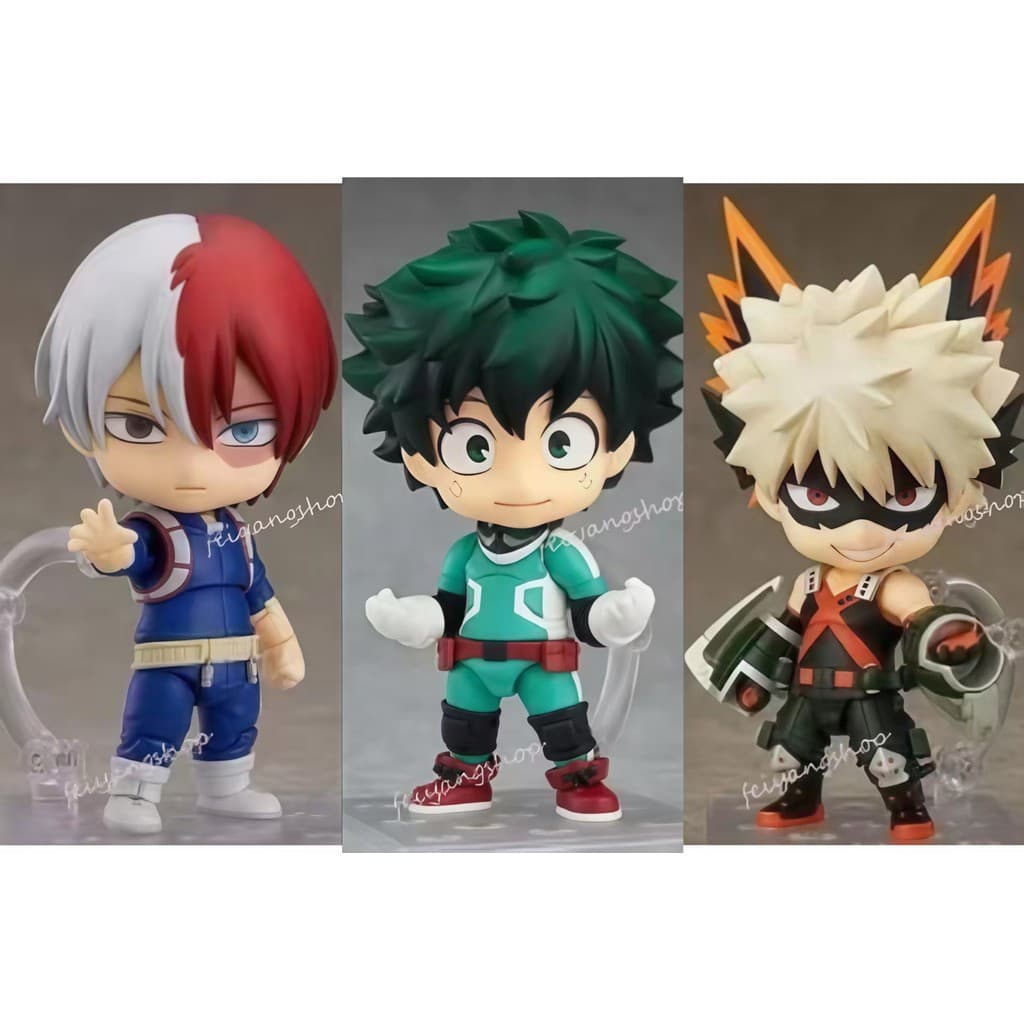 My Hero Academy Nodorid Todoroki Shoto Bakugou Katsuki Midoriya Izuku Nendorid Figuras Decorações DYOX DGJS YSHV