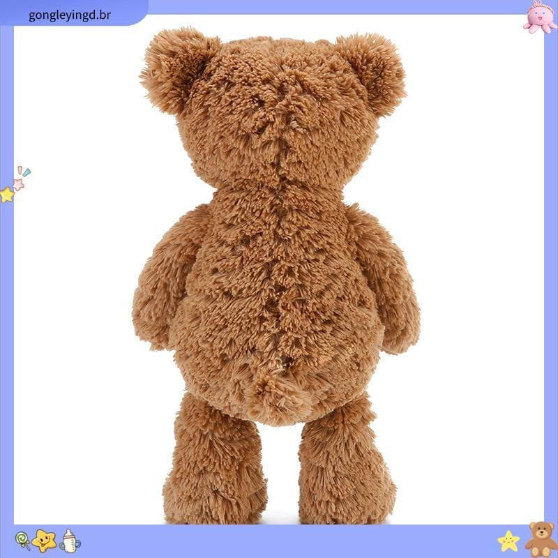 Bebê de abraço Teddy Ursinho Claire Brinquedo de pelúcia Boneca de urso de cabelo longo Boneca de urso de colarinho tra