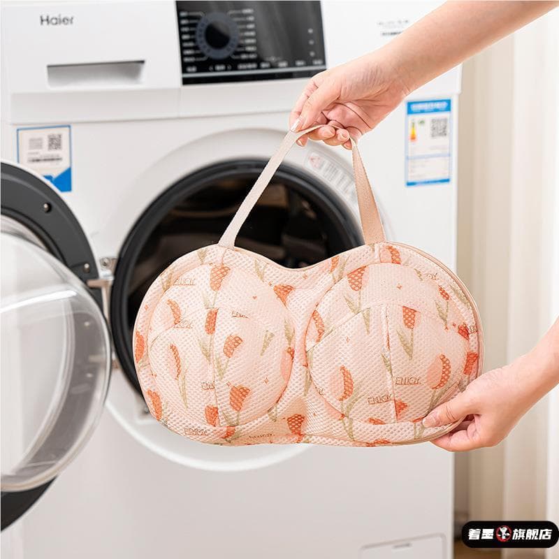 Saco de lavanderia tulipa máquina de lavar doméstica dedicado engrossado Anti-deformação saco de malha roupa interior su