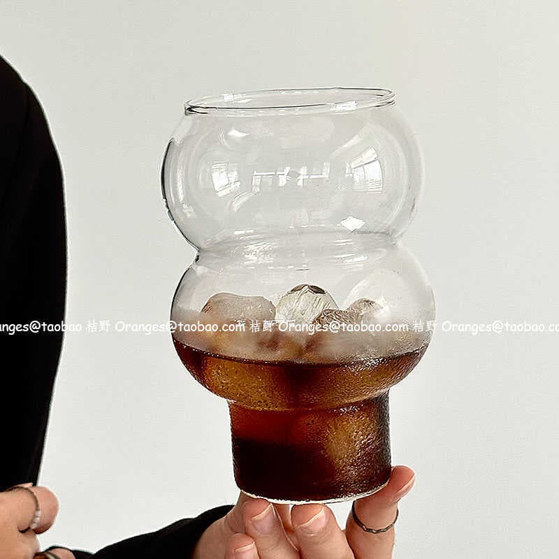 Nicho ins estilo Retro cabaça em forma de vidro copo de água de alta temperatura gelo americano xícara de café bebida fr