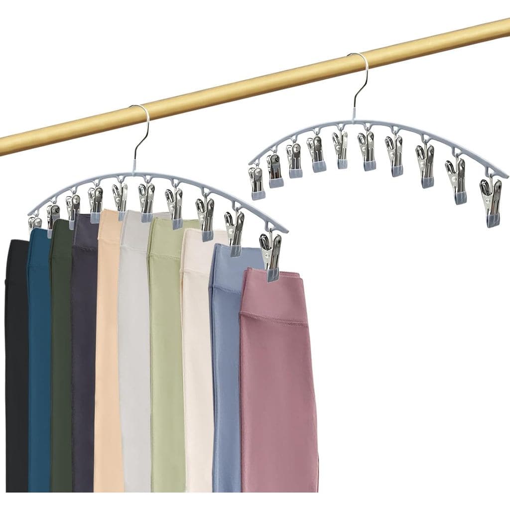 Organizador de Leggings para Armário, Organizadores e Armazenamento, Cabides para Calças que Economizam Espaço com 10 Cl