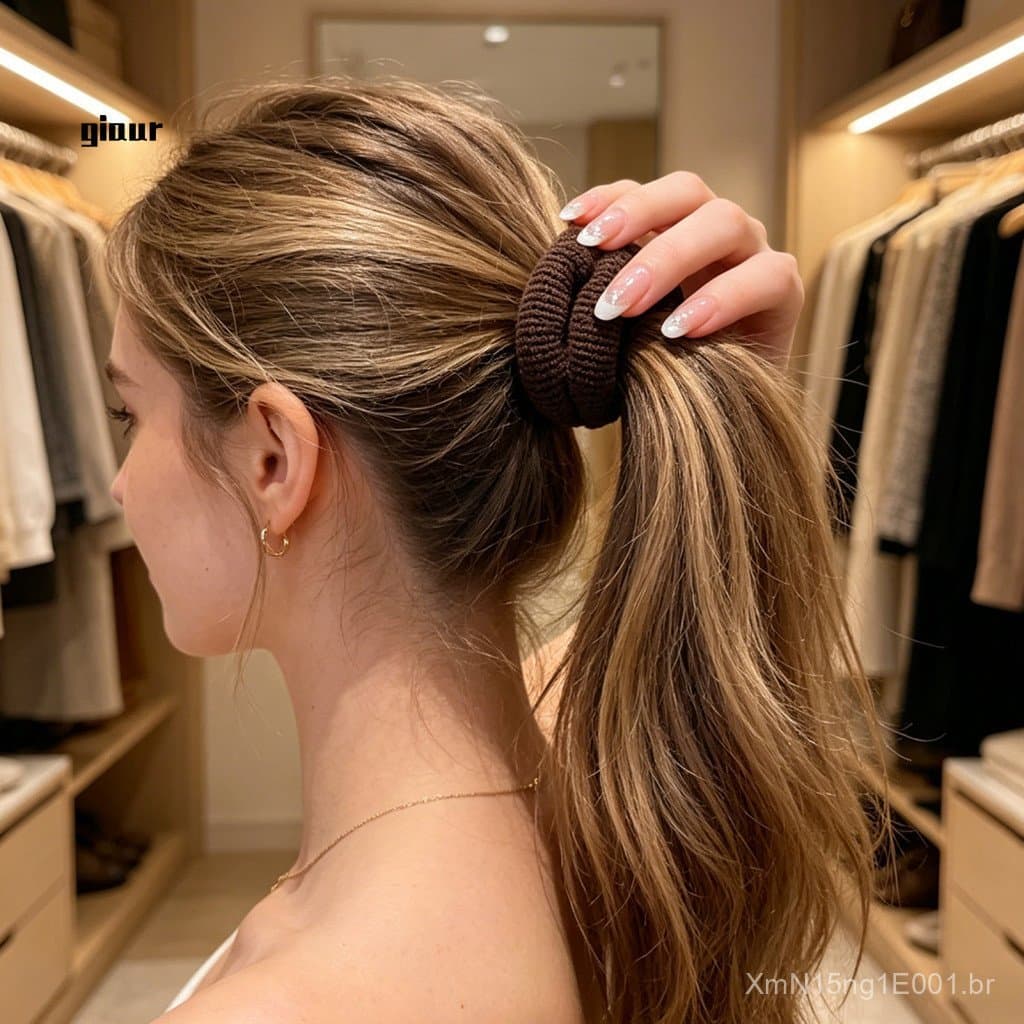 Durable Hair Tie Adjustable 5pcs Women Ties Elastic Thickened Bands No Scalp Pain Soft Non-slip Holders Versatile for Us