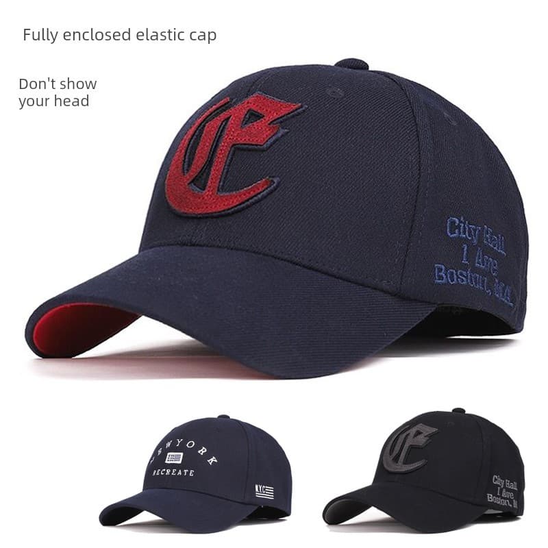 boné boné masculino Primavera verão chapéu masculino totalmente fechado reverso Wear boné de beisebol elástico volta v