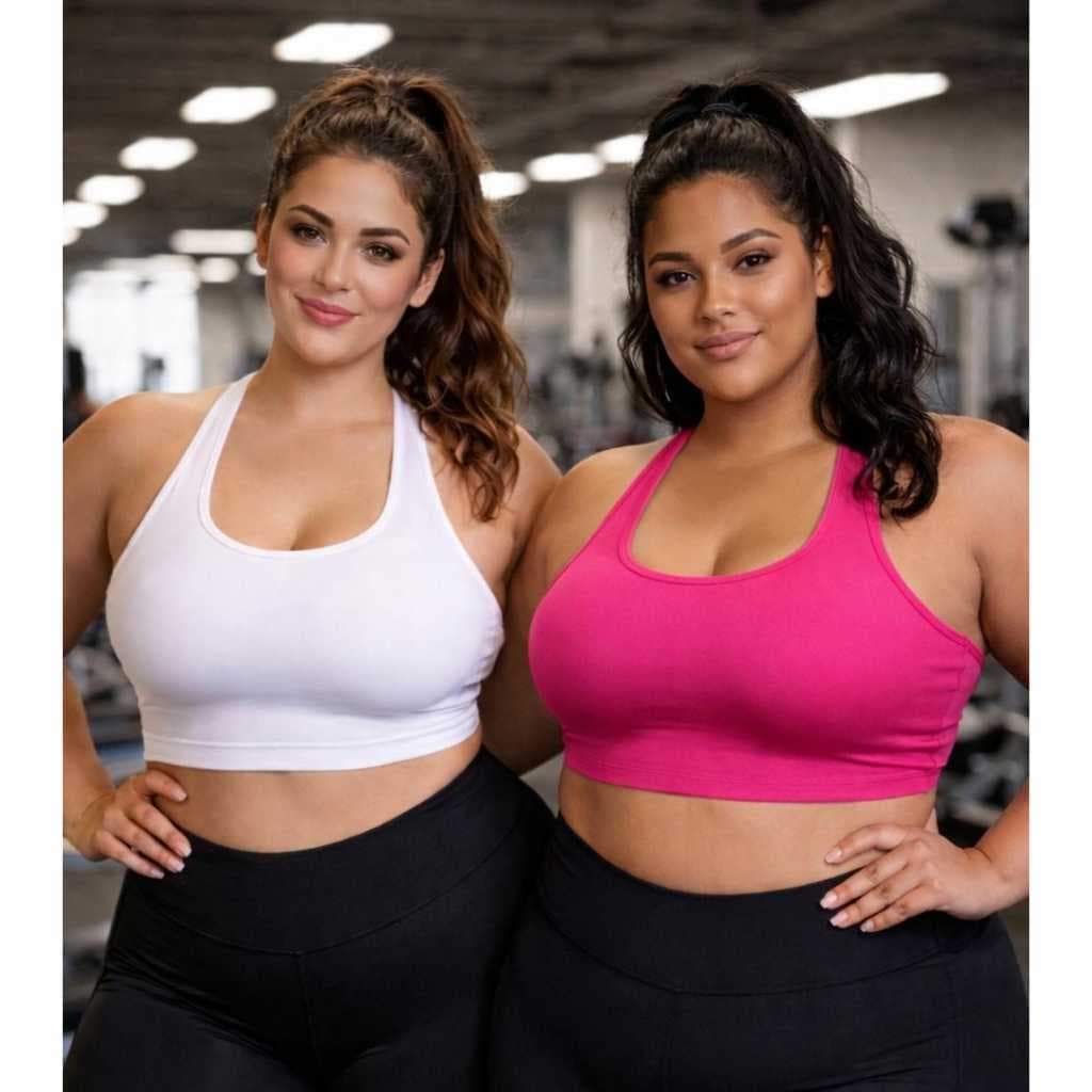 2 TOP CROPPED KIT PLUS SIZE ACADEMIA CAMINHADA DO G AO G4