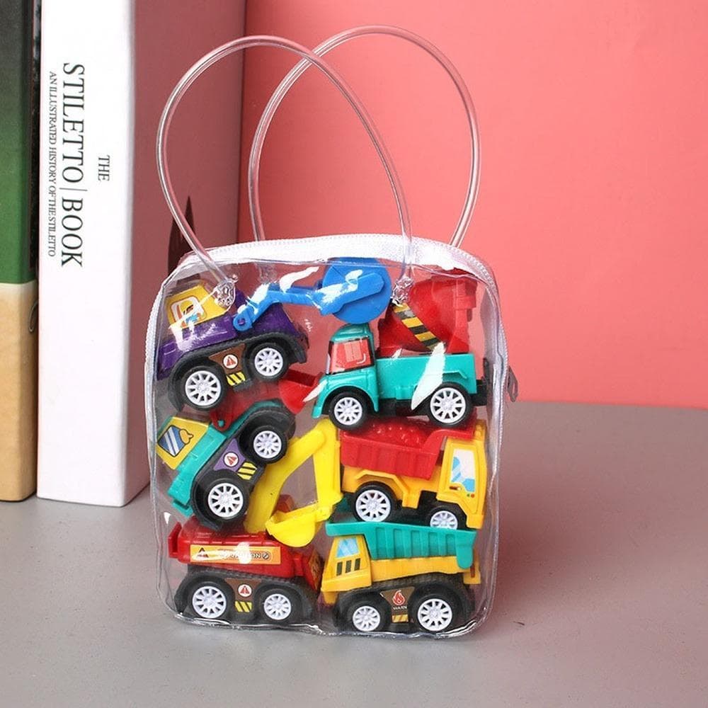 6pcs Modelo De Carro Brinquedo Puxar Para Trás Brinquedos Veículo Móvel Fogo Tr