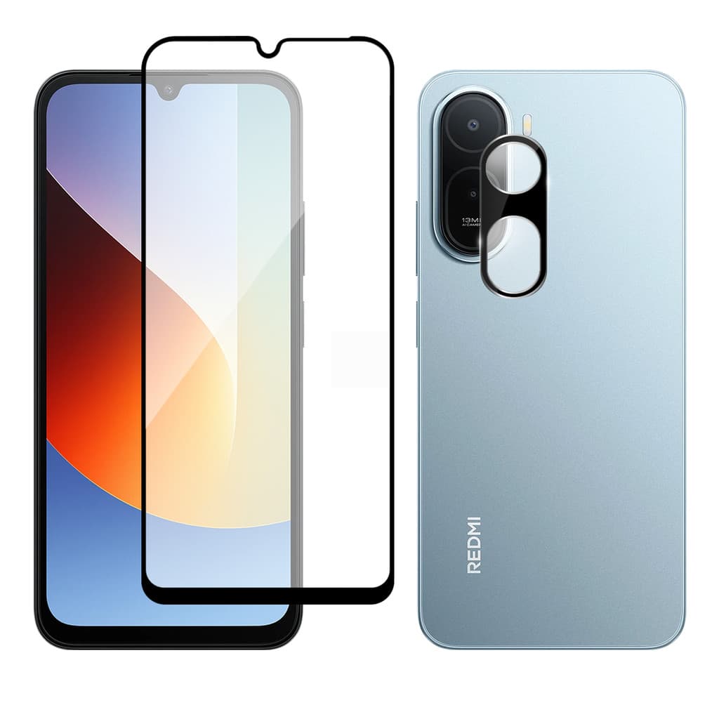 Película Vidro 3D + Película Câmera Vidro P/ Redmi A7 Pro