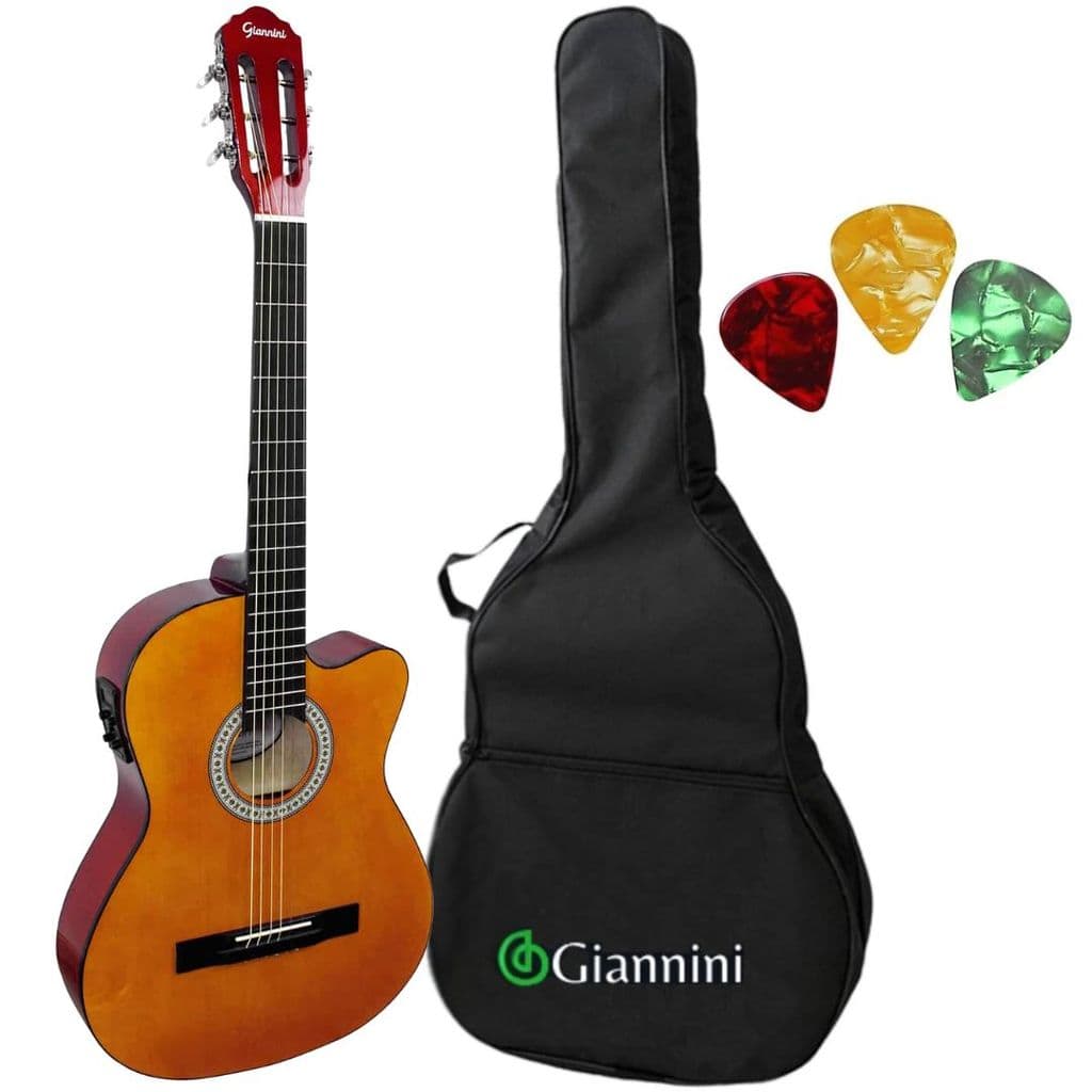 Violão Eletroacústico Flat Giannini Start Sf-14 CEQ + Capa Giannini+ 3 Palhetas