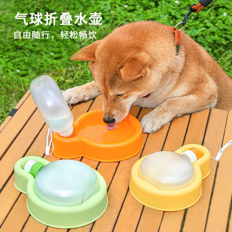 Cão Outing copo de água ao ar livre portátil Pet dobrável garrafa de água potável acompanhando copo alimentador de água