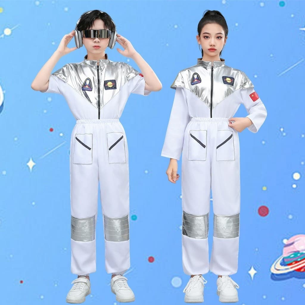 Traje espacial infantil astronauta, tecnologia futura, fantasia de dança de sonho, jogos de escola primária, terno espac