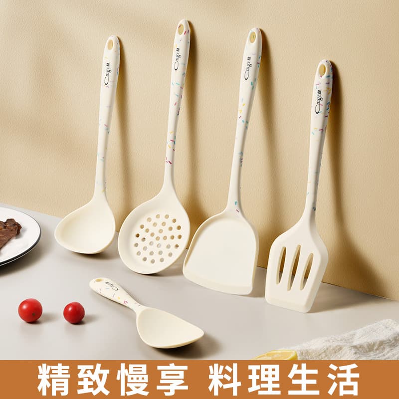 Conjunto de espátula de Silicone de grau alimentício doméstico, espátula de cozinha resistente a altas temperaturas, pan